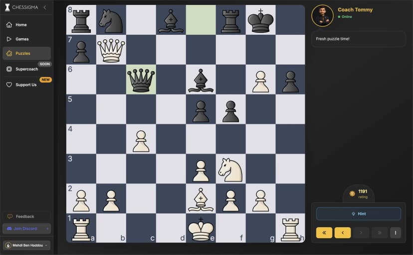 Free chess puzzles for beginners with Elo rating system on Chessigma